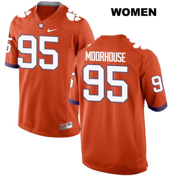 Women's Clemson Tigers #95 Isaac Moorhouse Stitched Orange Authentic Nike NCAA College Football Jersey GBQ1246WG